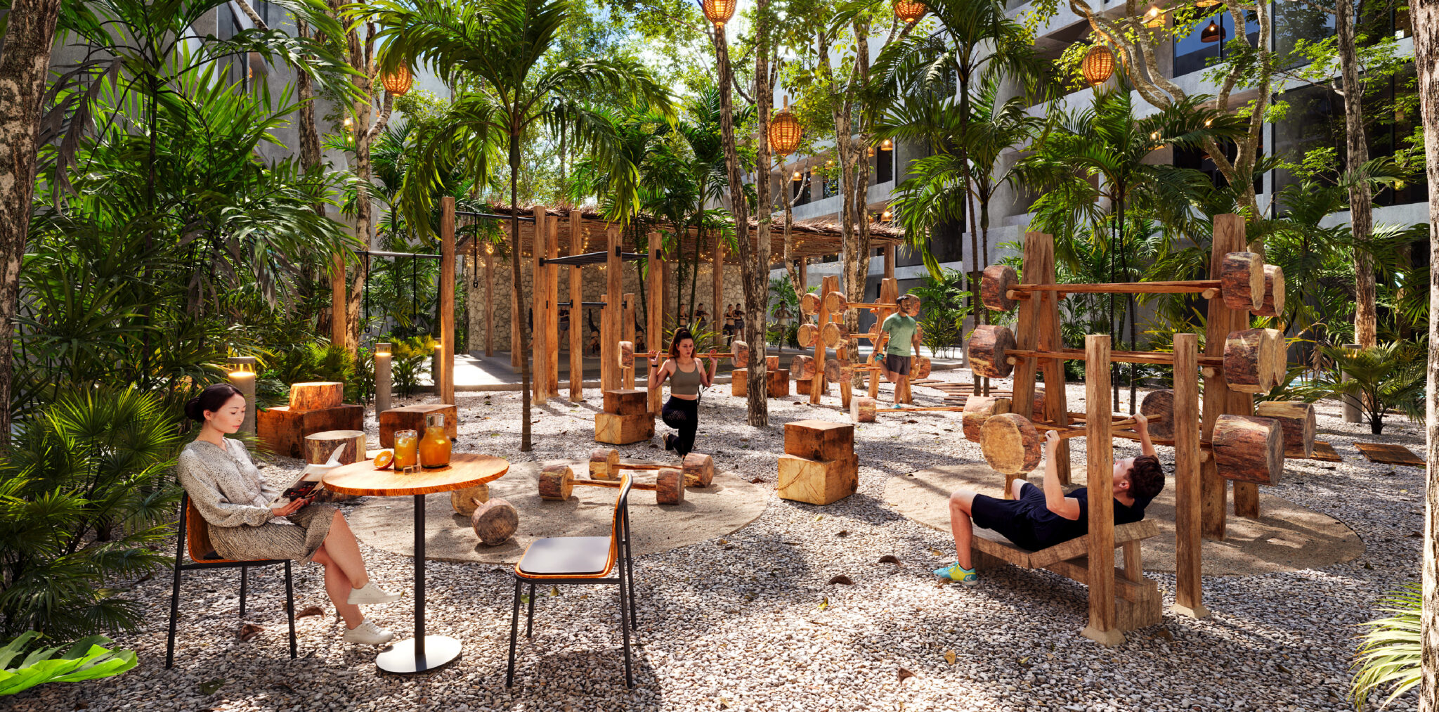 Endémico Kukulcán amenities and rooftop in Tulum